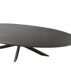 Eettafel Zwart Hout/Metaal - 210x100x76cm - Brandy