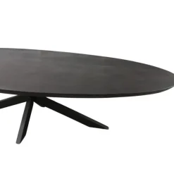 Eettafel Zwart Hout/Metaal - 160x90x76cm - Brandy