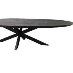 Eettafel Zwart Hout/Metaal - 160x90x76cm - Brandy