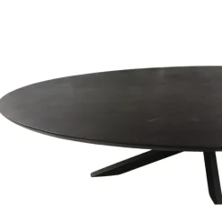 Eettafel Zwart Hout/Metaal - 240x110x76cm - Brandy