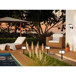EGLO Altilia Solar Wandlamp - LED - 20 cm - Zwart/Wit