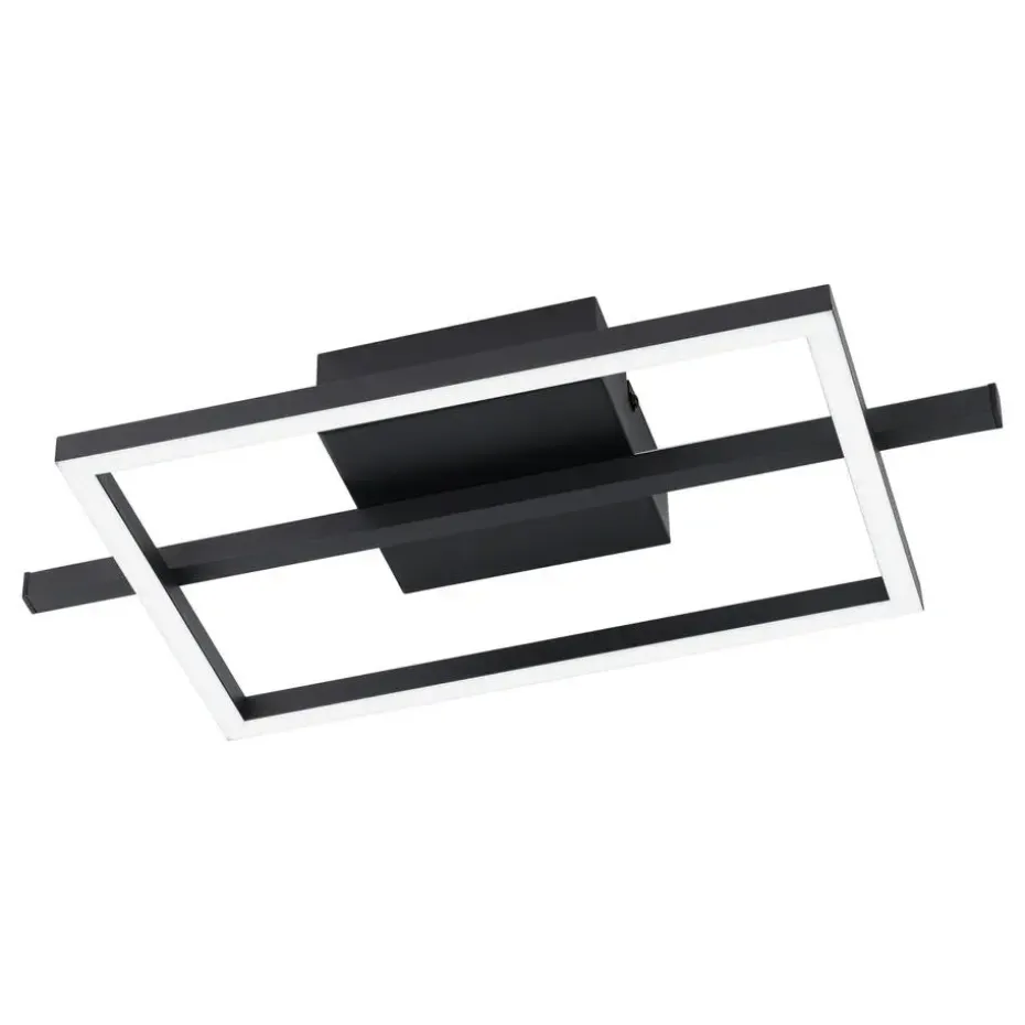EGLO Amandolo Plafondlamp - LED - 40 cm - Zwart/Wit - Instelbaar RGB