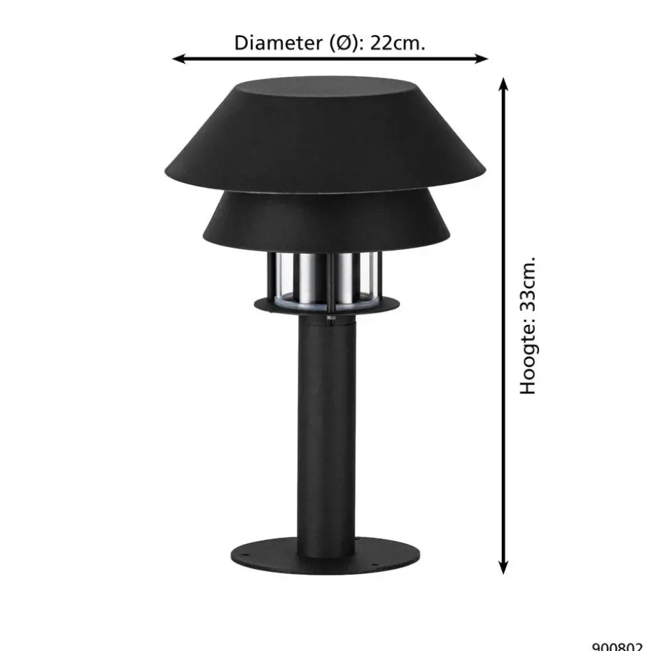 EGLO CHIAPPERA Sokkelarmaturen - buitenverlichting - E27 - Zwart, wit