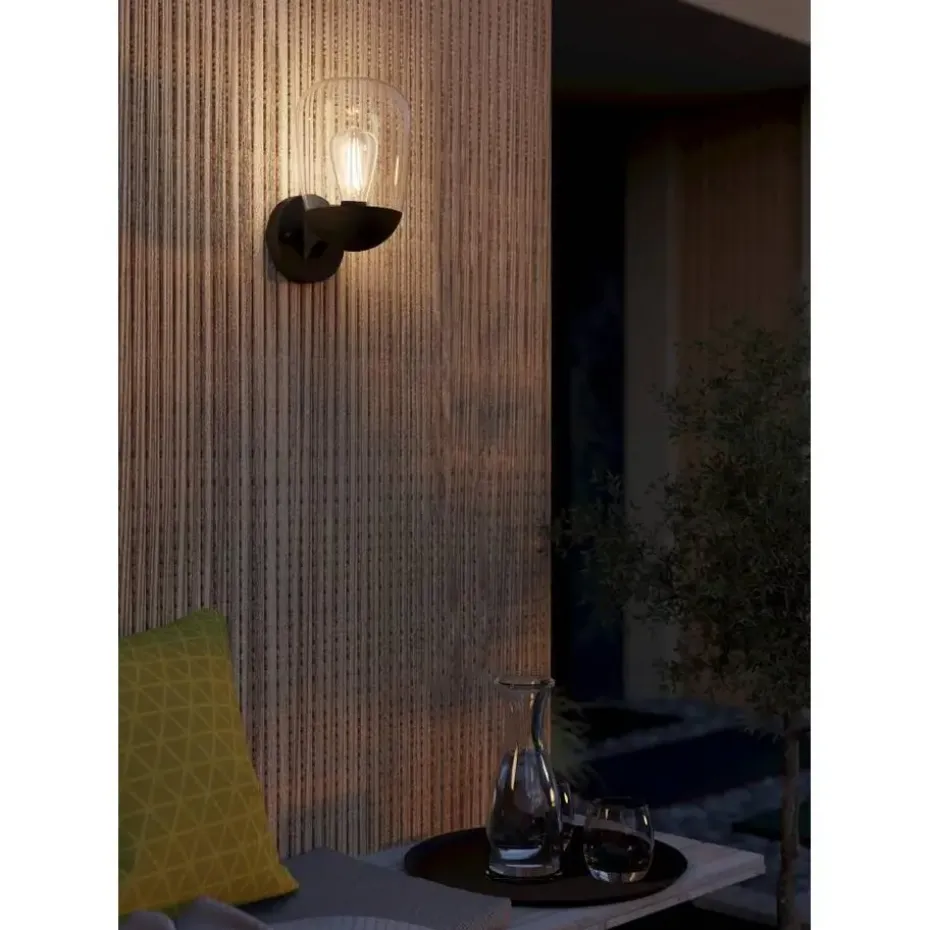 EGLO Donatori Wandlamp - E27 - 15.5 cm - Zwart