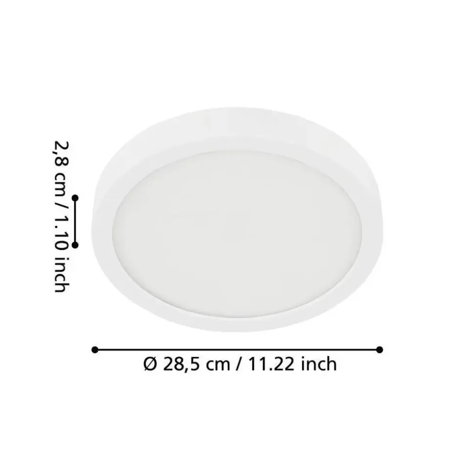 EGLO Fueva 5 Plafonnière - LED - 28.5 cm - Wit