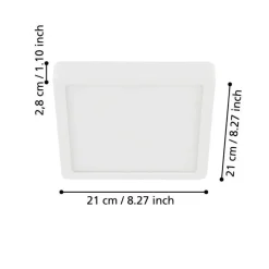 EGLO Fueva 5 Plafonnière - LED - 21 cm - Wit