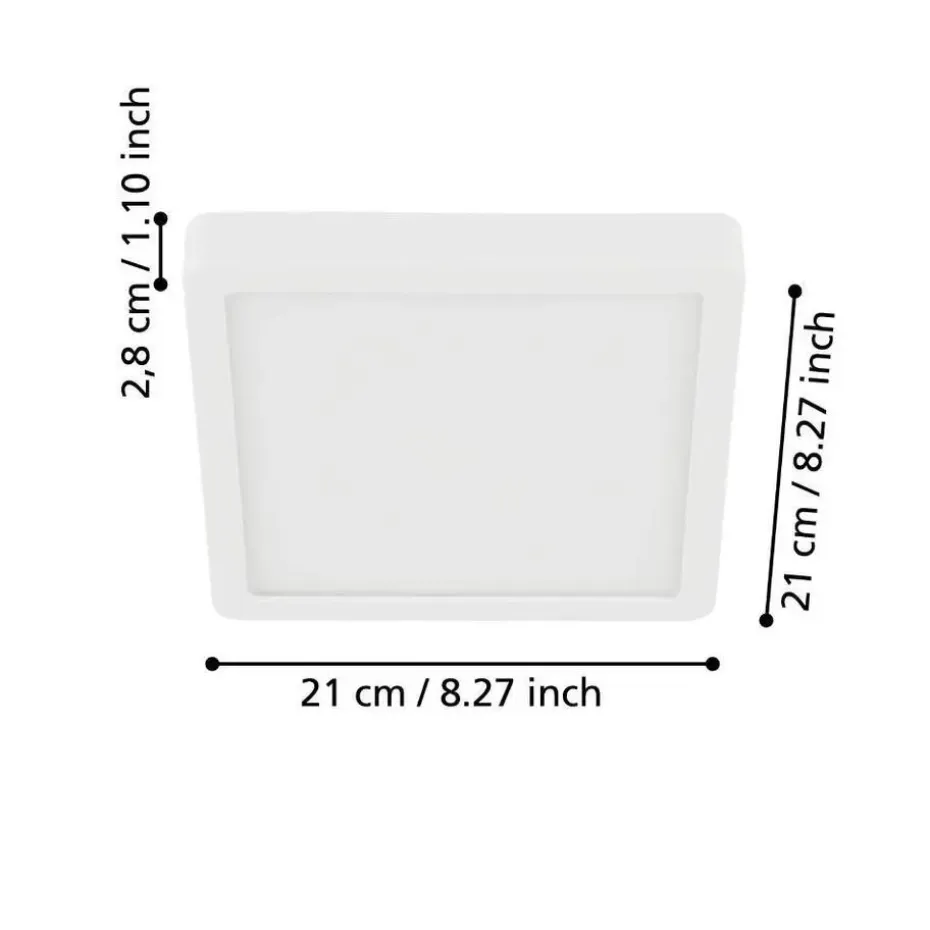 EGLO Fueva 5 Plafonnière - LED - 21 cm - Wit