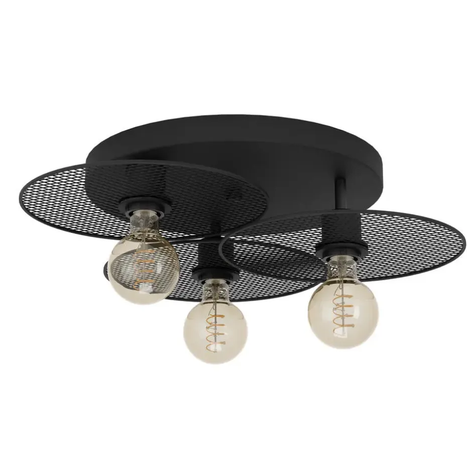 EGLO Ikeston Plafondlamp - E27 - Ø 53 cm - Zwart - Staal