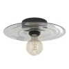 EGLO Lintmill Plafondlamp - Wandlamp - E27 - Ø 30 cm - Zwart/Grijs