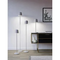 EGLO Mannera-L Staande lamp - USB-C - H 140 cm - Grijs