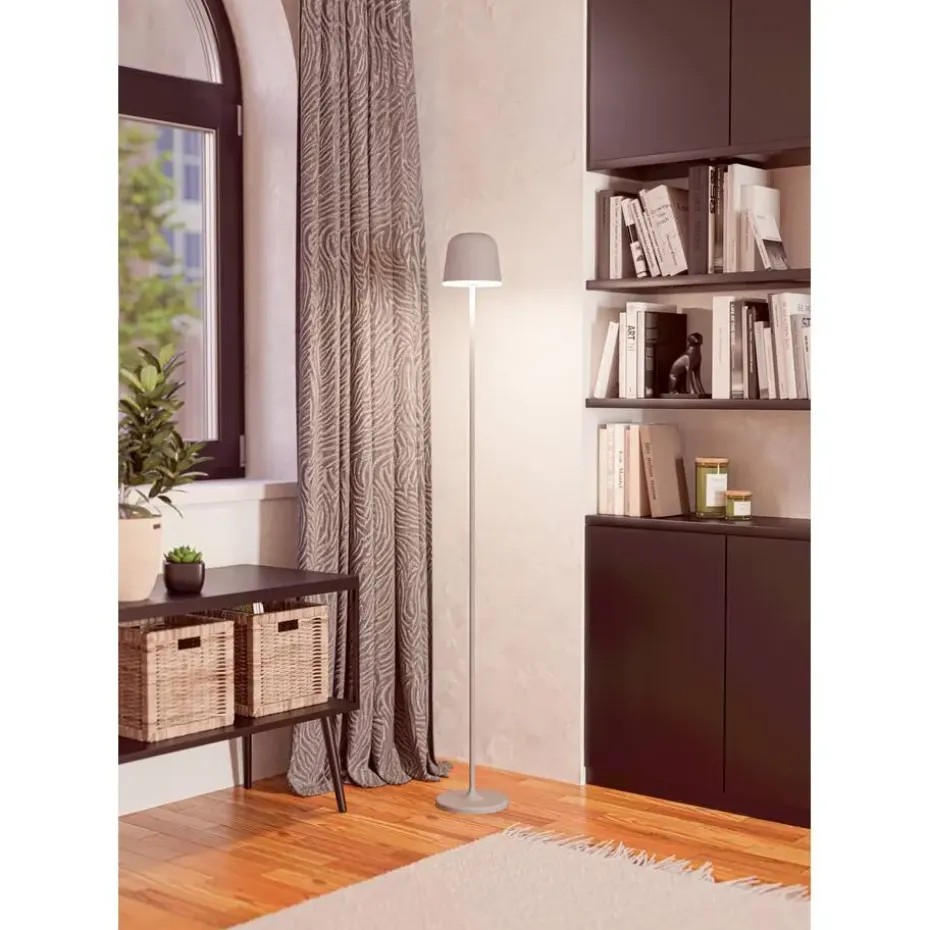 EGLO Mannera-L Staande lamp - USB-C - H 140 cm - Grijs