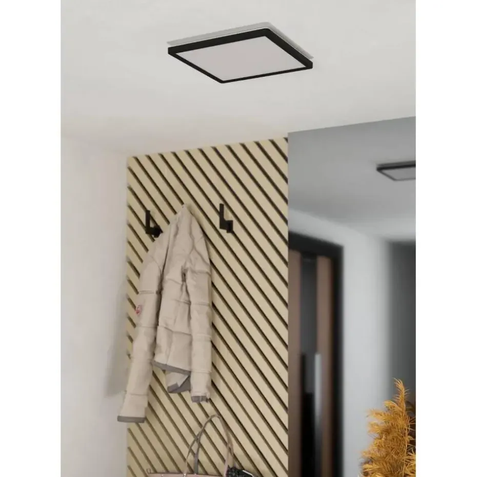 EGLO Minerario Plafonnière - LED - Kunststof - Zwart/Wit
