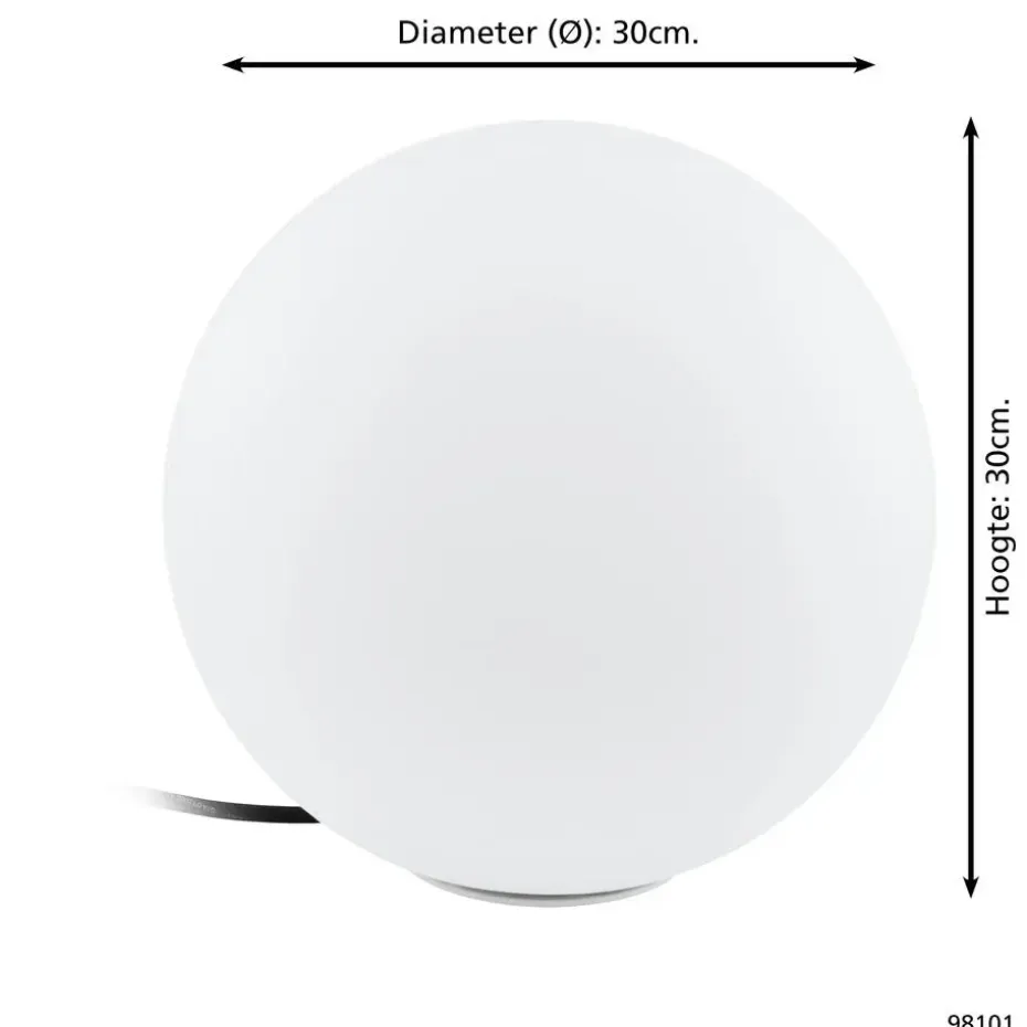 EGLO Monterolo Staande lamp - E27 - 30 cm - Wit