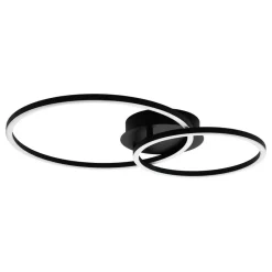EGLO Palmaves 2 plafondlamp - LED - 55 cm - Rond - Zwart