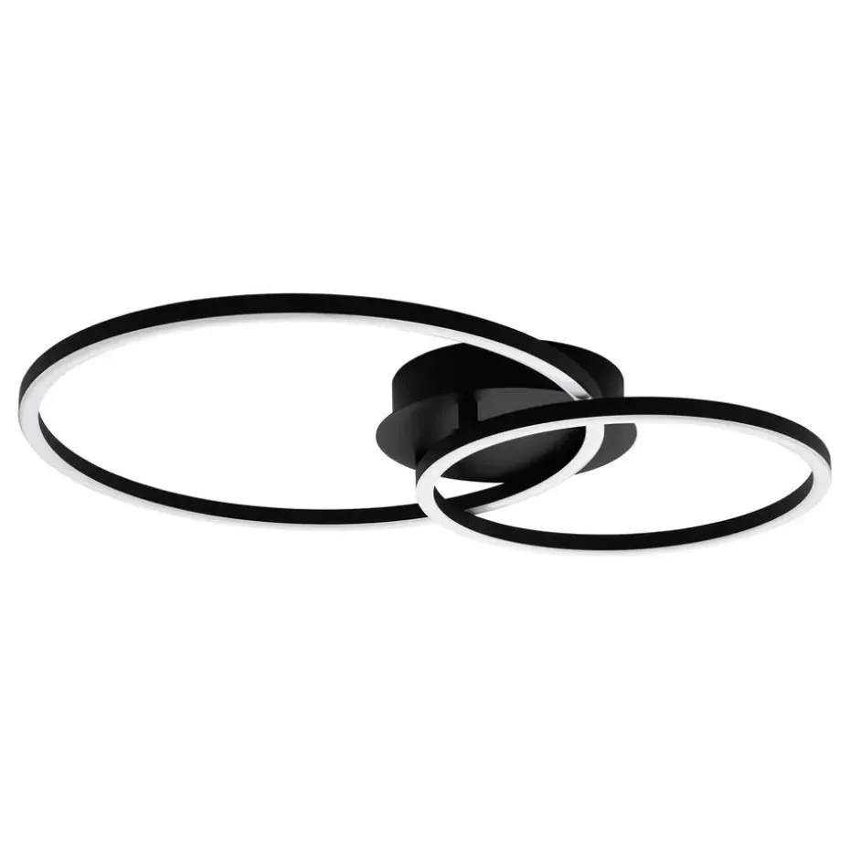EGLO Palmaves 2 plafondlamp - LED - 55 cm - Rond - Zwart