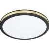 EGLO Pescaito Plafond- en Wandlamp - LED - Ø 28 cm - Zwart/Wit/Goud