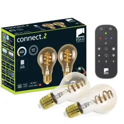 EGLO starter-z Starterspakket - 2x E27 Spiral LED lampen - Afstandsbediening