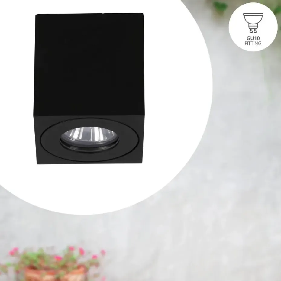 EGLO Torrecola Plafondlamp - GU10 - 9,5 cm - Zwart