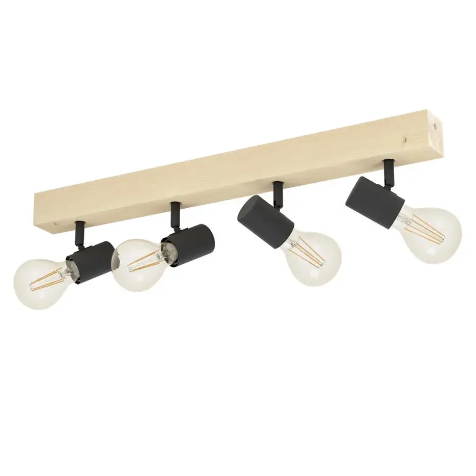 EGLO Townshend 3 Spot - E27 - 63 cm - Bruin/Zwart