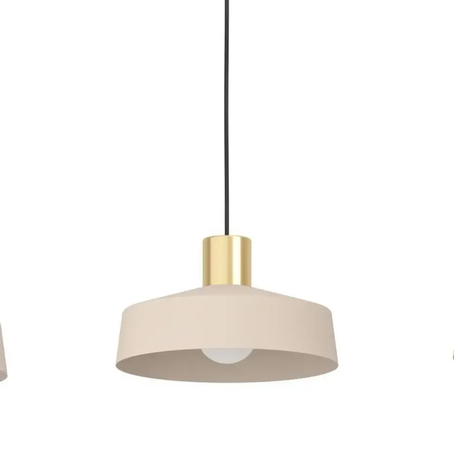 EGLO Valdiola Hanglamp - E27 - 93 cm - Beige/Goud - Staal