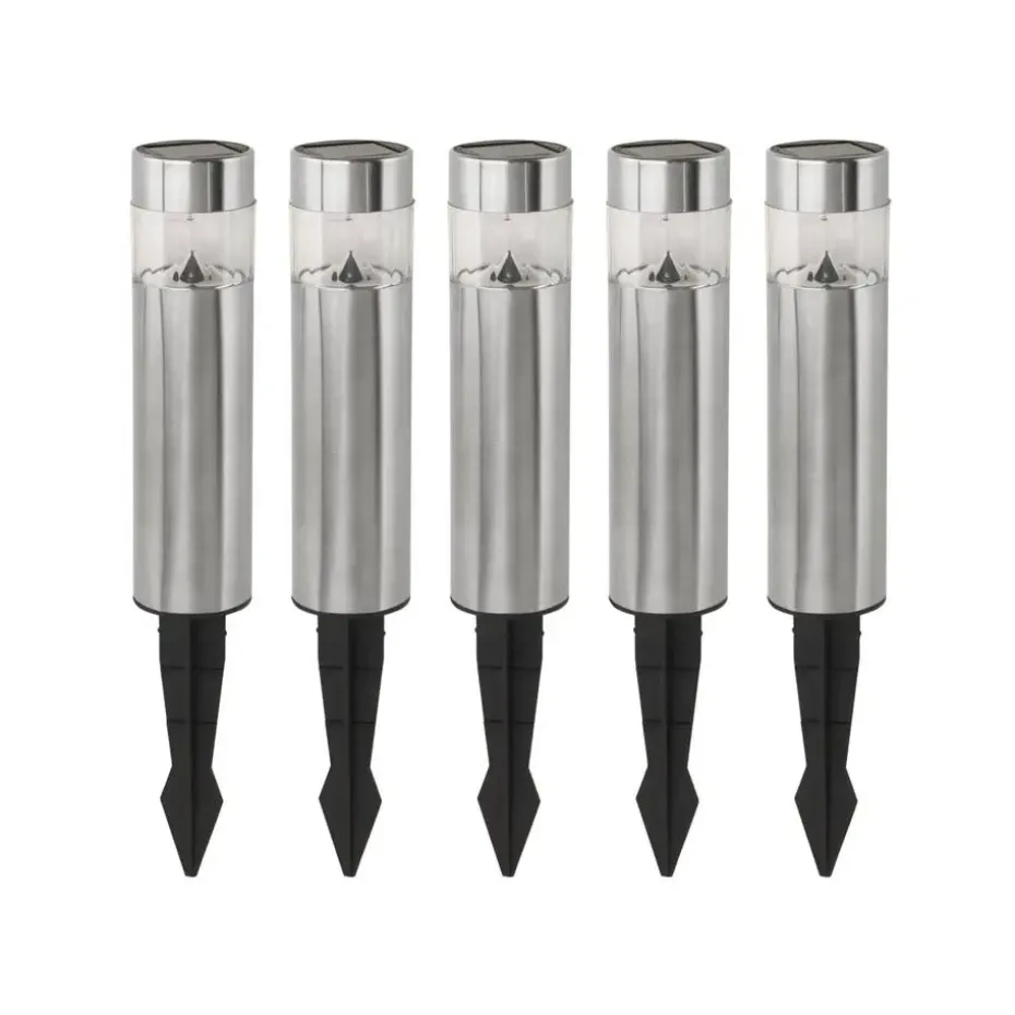 EGLO z_solar tuinverlichting zonne-energie - prikspot - set 5 x LED - RVS