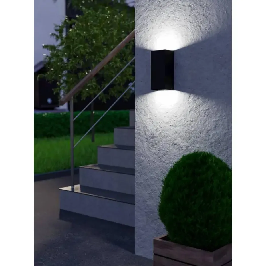 EGLOEremitanaWandlampBuiten-GU10-24cm-Zwart