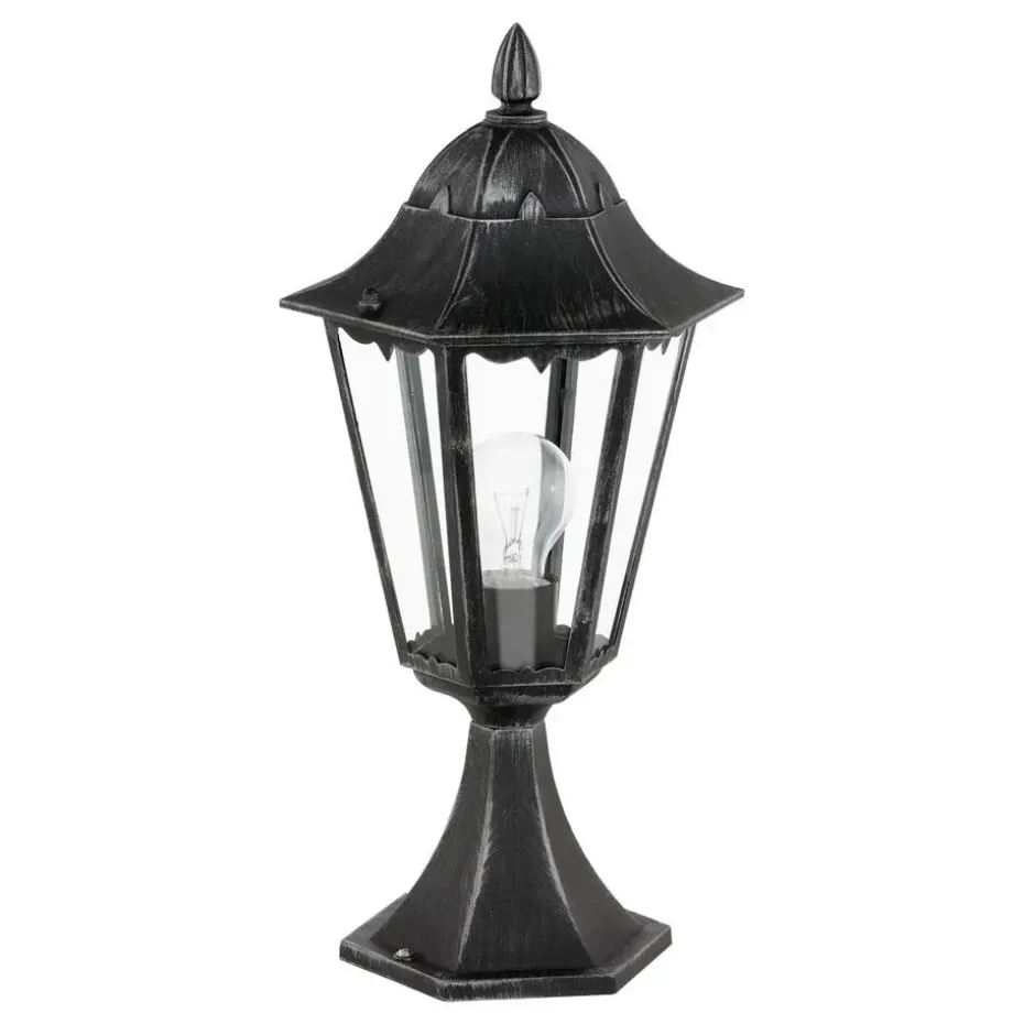 EGLONavedo-Buitenverlichting-Tuinpaaltje-1Lichts-Zwart,Zilver-Patina