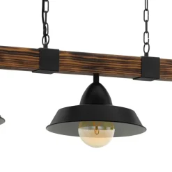 EGLOOldburyHanglamp-3-Lichts-E27zwart/bruin