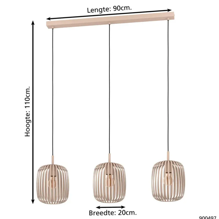 EGLORomazzinaHanglamp-E27-90cm-Zandkleur