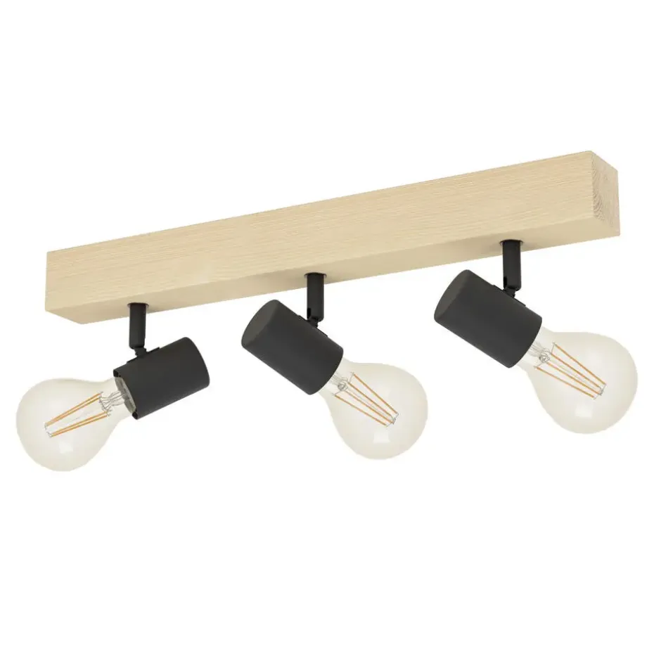 EGLOTownshend3Spot-3lichts-E27-Bruin-Zwart