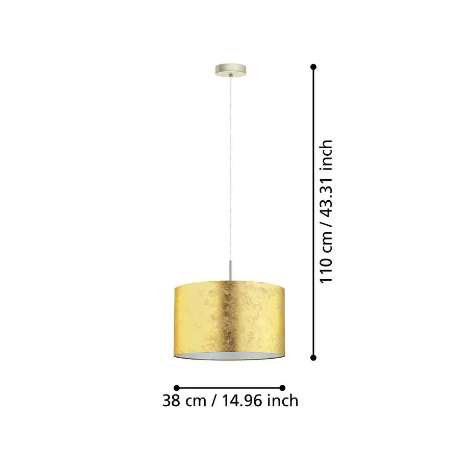 EGLOViserbellaHanglamp-E27-Ø38cm-Champagne/Goud