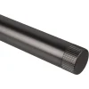 Eindknop gordijnroede - gun metal ribbel Ø28mm - S/2 (2016385)