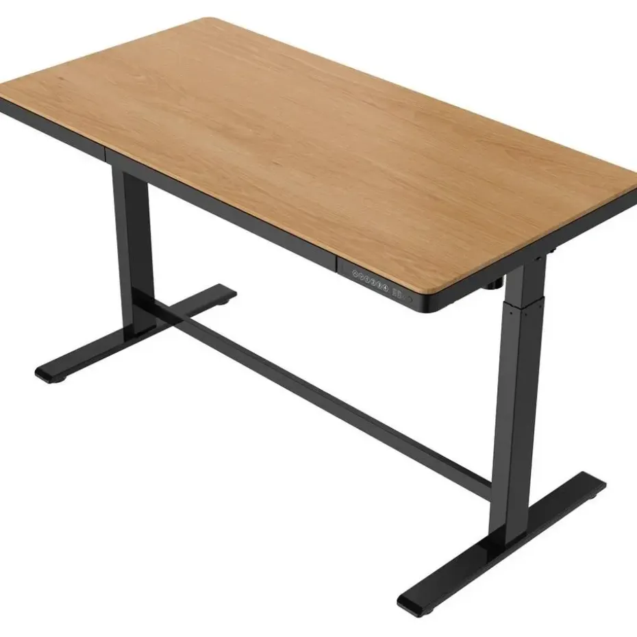 Elektrisch verstelbaar bureau / thuiswerkplek - 140x70 cm - Whitewash eiken - Z