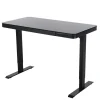 Elektrisch verstelbaar bureau / thuiswerkplek - 120x60 cm - Glas zwar