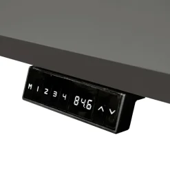 Elektrisch verstelbaar bureau - 160x80 cm - Single motor - Zwart / Antraciet