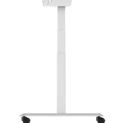 Elektrisch verstelbaar, opklapbaar en verrijdbaar bureau - 160x80 cm - Wit fram