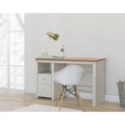 Emerald - Bureau 2-deurs in crème eiken spaanplaat