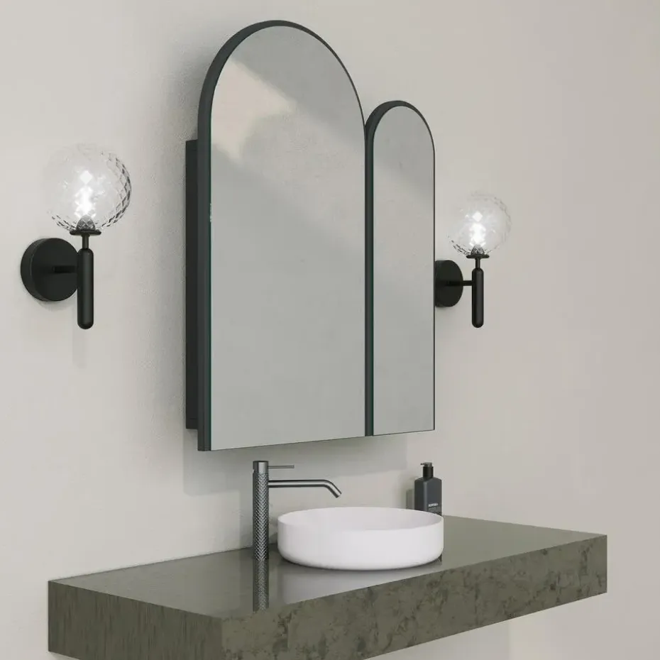 Emob Houten Zwart Badkamerkastje - 100% MDF - 45 cm Hoogte