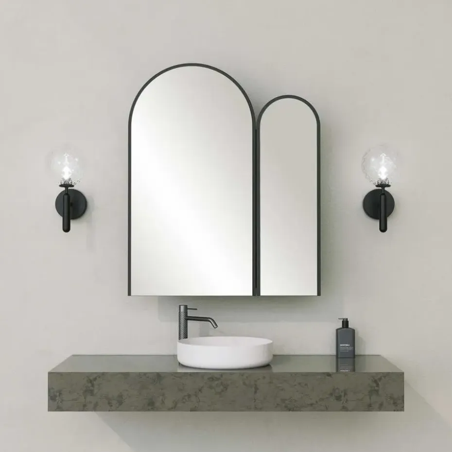 Emob Houten Zwart Badkamerkastje - 100% MDF - 45 cm Hoogte