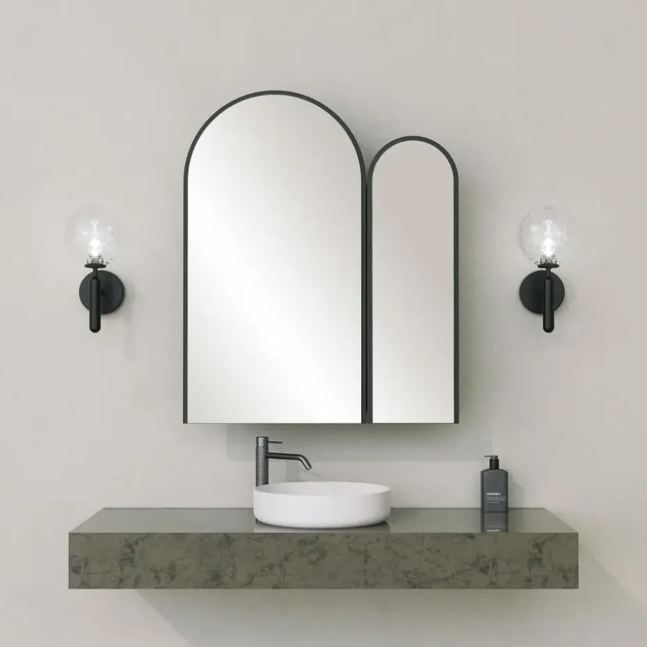 Emob Houten Zwart Badkamerkastje - 100% MDF - 45 cm Hoogte