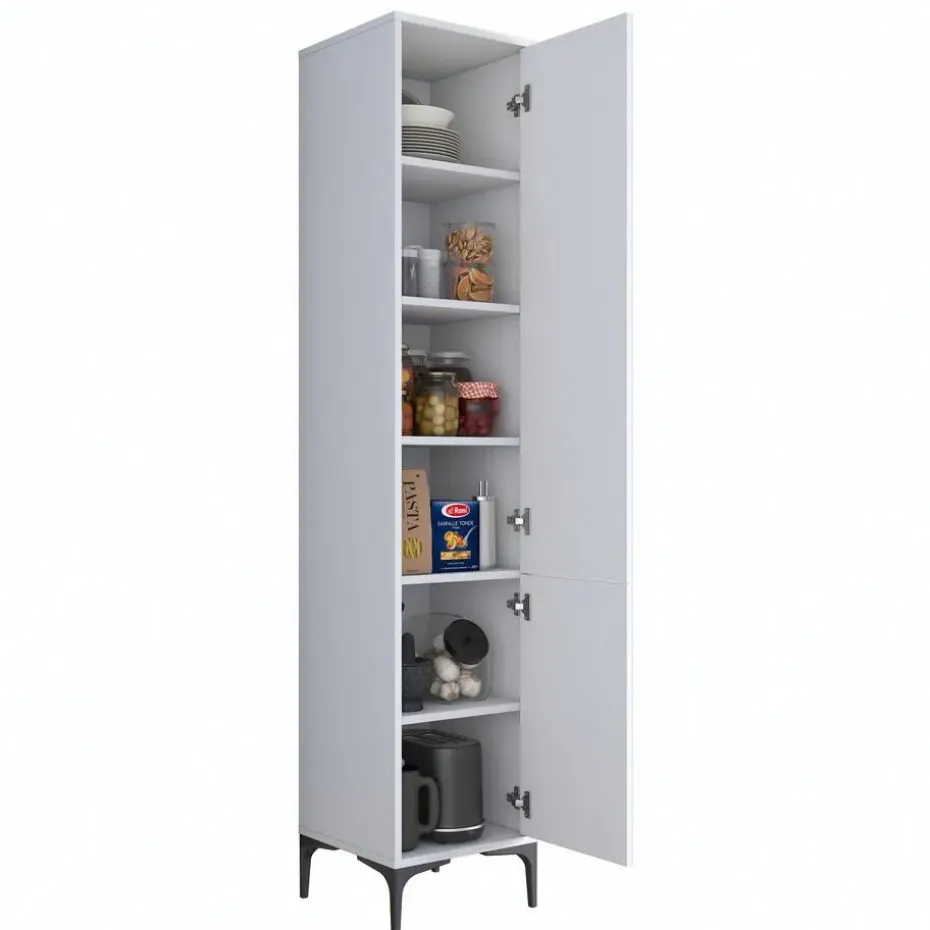 Emob Multifunctionele kast Woody Fashion - 40 x 40 x 199 cm - Wit