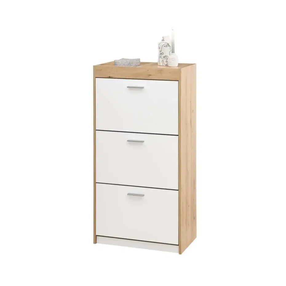 Emob Schoenenkast Paris - 64 x 38 x 126 cm - Wit