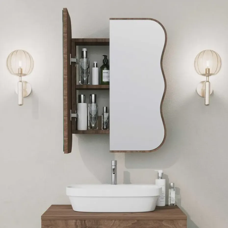 Emob Spiegelkast Woody Fashion - 50 x 12 x 45 cm - Walnut-design