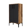 Emob Woody Modieus Schoenenkastje - 100% Melamine - Metalen Poot - Noten
