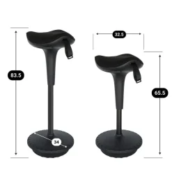 Ergonomische zit-sta kruk / wiebelkruk Ergo - Zwart