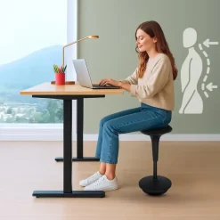 Ergonomische zit-sta kruk / wiebelkruk Ergo - Zwart