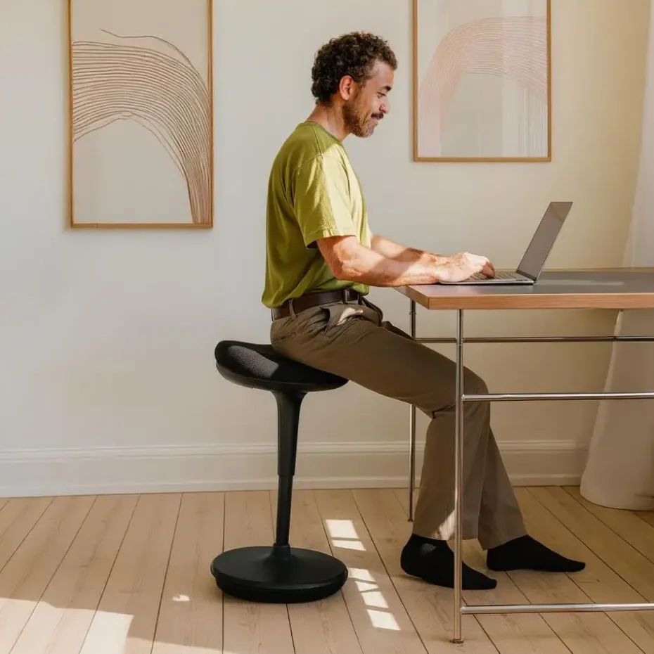 Ergonomische zit-sta kruk / wiebelkruk Ergo - Zwart