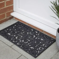 Esschert Design Deurmat - klassiek patroon - 70 x 40 cm - rubber