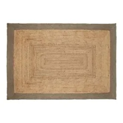 Eva Interieur Vloerkleed Jute - Naturel/Groen - 190x290