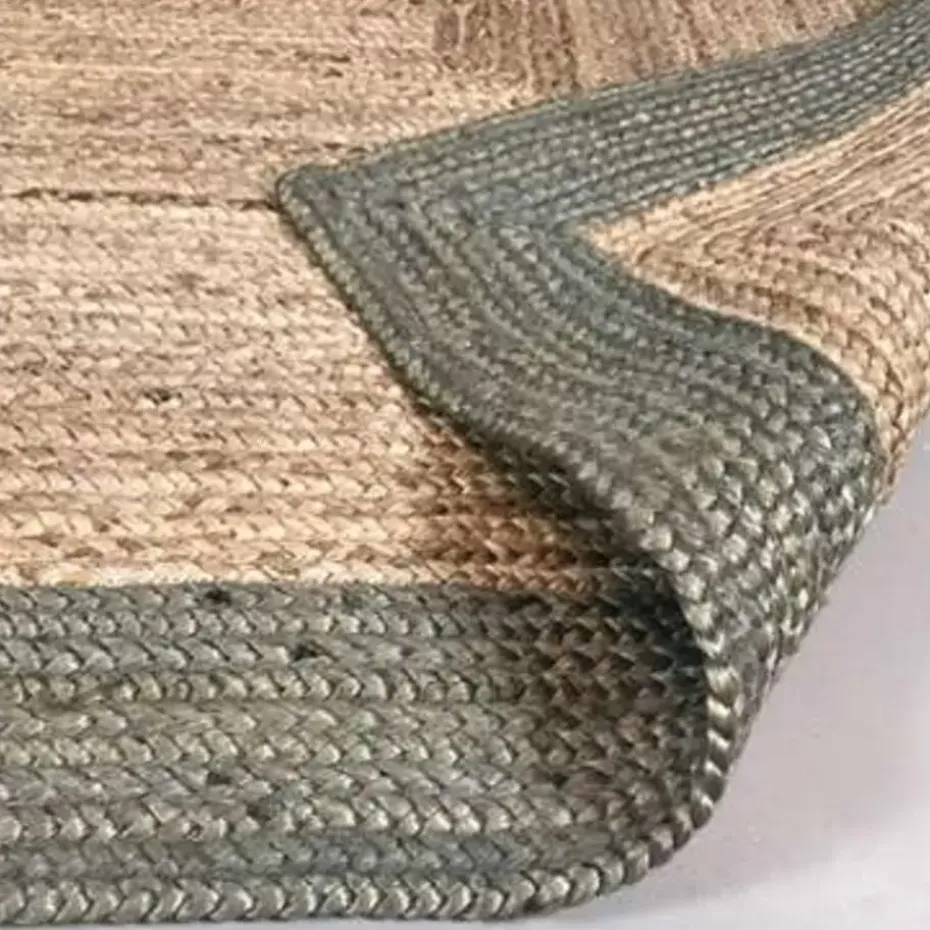 Eva Interieur Vloerkleed Jute - Naturel/Groen - 160x230